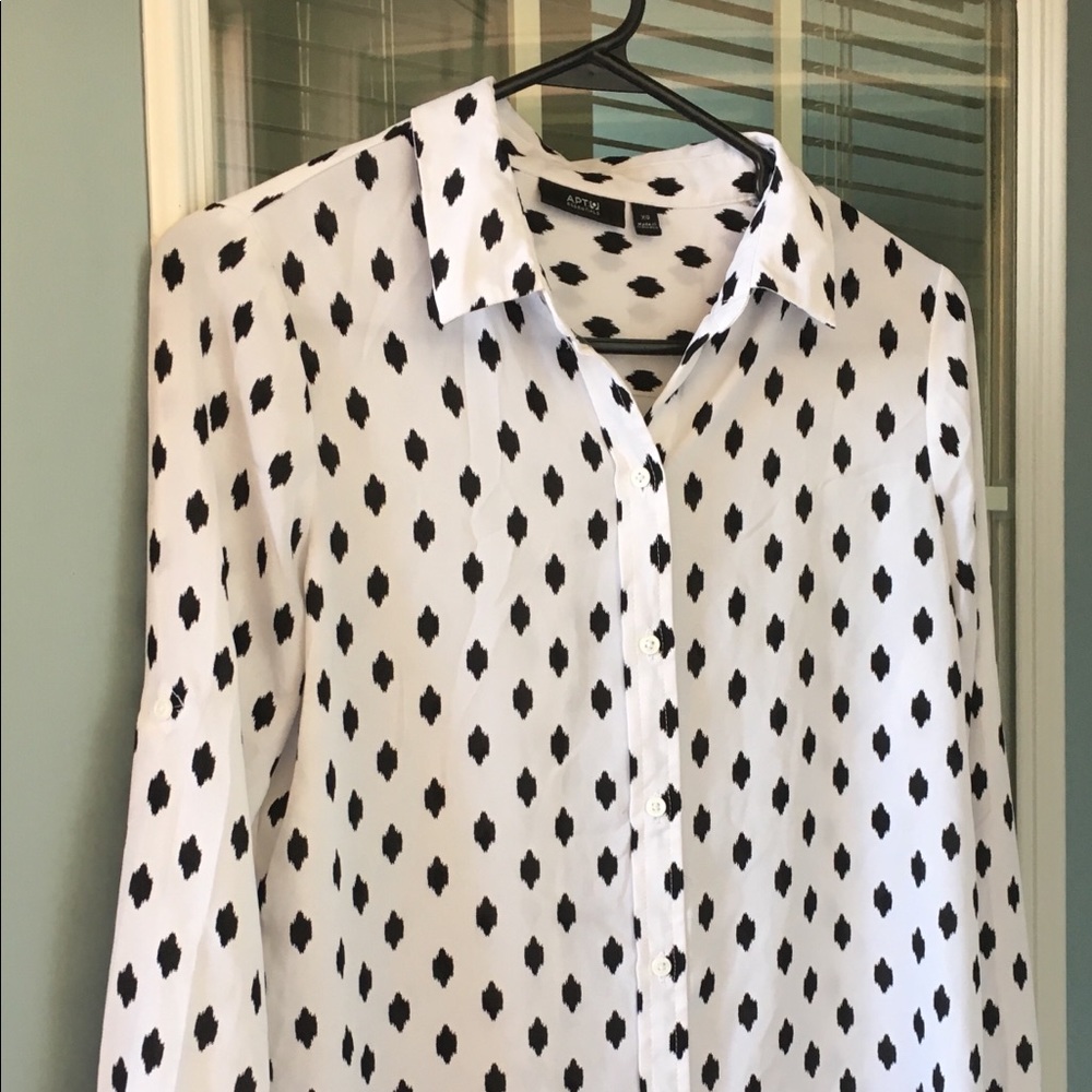 Long sleeve silk blouse